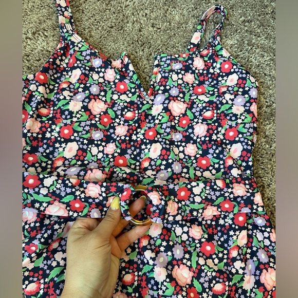 Pink Lily x Living My Best Style Floral Belted One Piece Bathing Suit - Picture 2 of 2